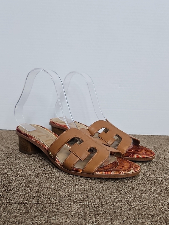 Sam Edelman Shoes - Sam Edelman Illie Slides Sandals Gold Brown Paisley Sz 9.5 Womens